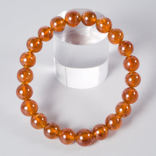 Bracelet en hessonite (grenat orange) de haute qualité – activation du chakra sacré