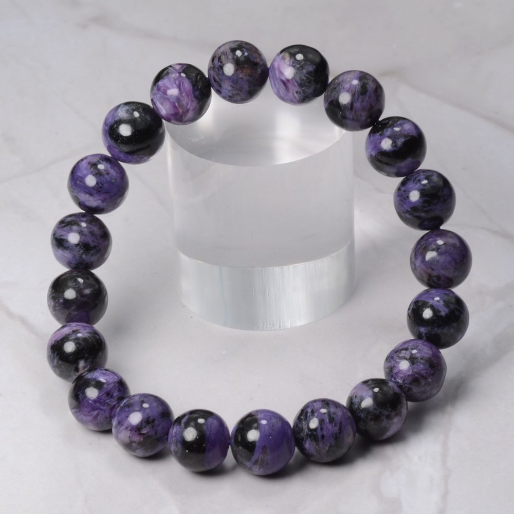 Excellent pour la protection, Bracelet en Charoïte et Aegirine