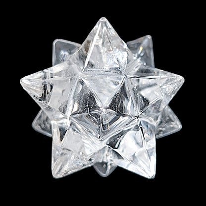059-01_etoile1_Étoile de Sirius en cristal de roche, forme sacrée réunissant pentagramme et hexagramme