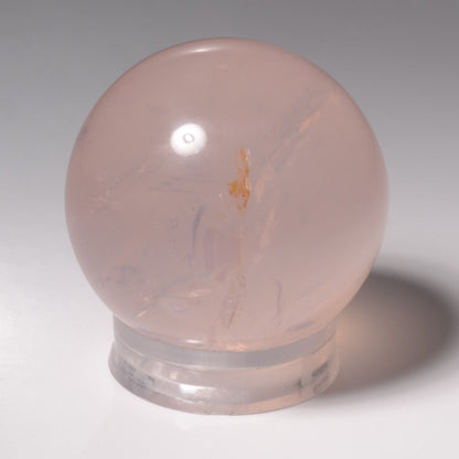 Rare sphère de quartz rose étoilé, haute qualité, arcs-en-ciel