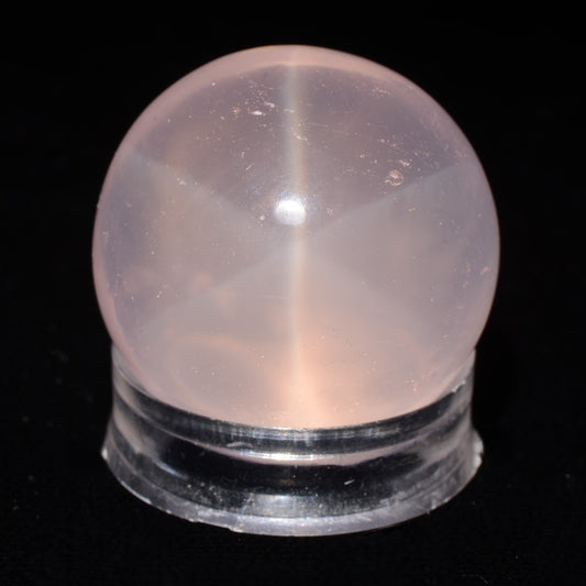 Rare sphère de quartz rose étoilé, haute qualité, tres mignonne
