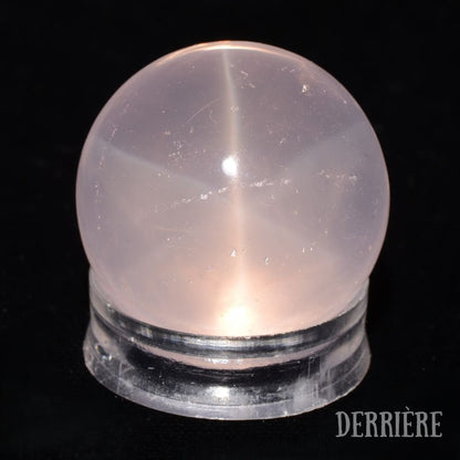 Rare sphère de quartz rose étoilé, haute qualité, tres mignonne