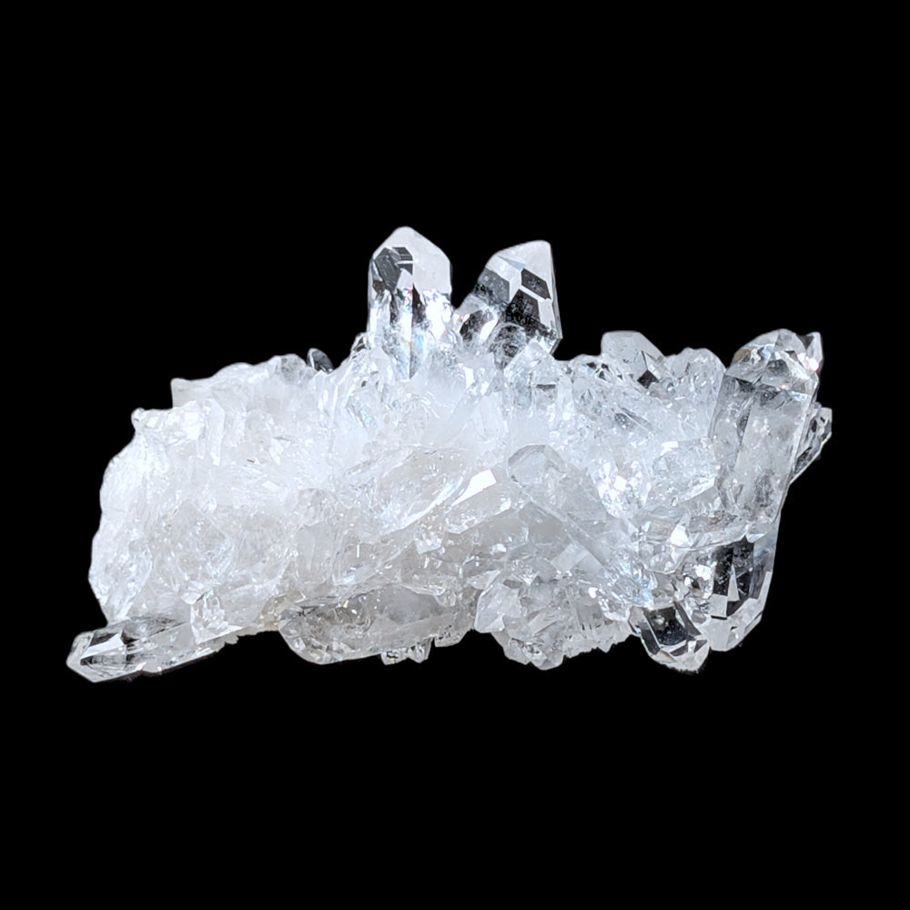 096-02_front_Quartz en amas de haute qualité de Zeca de Souza, éclat intense et arcs-en-ciel