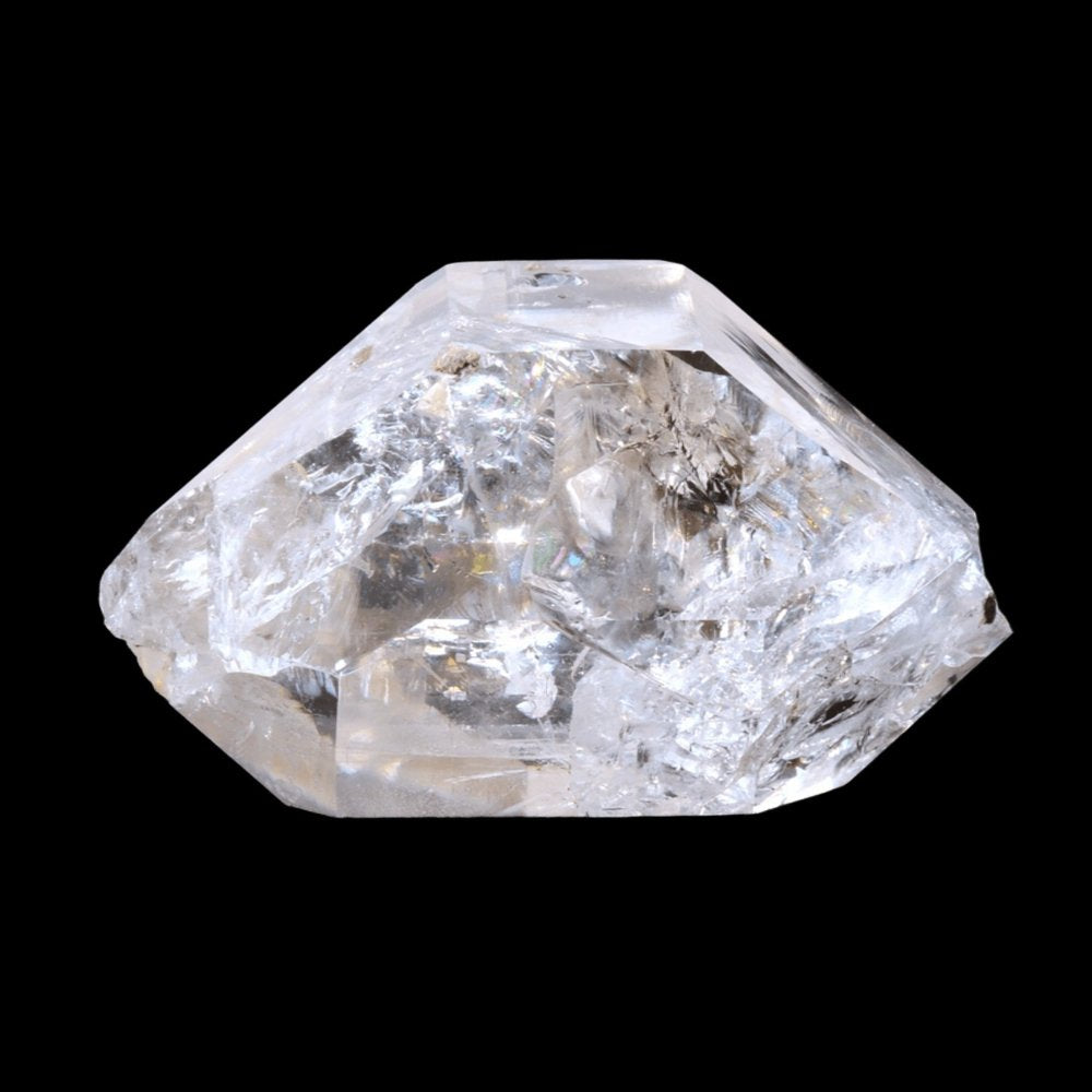 Diamant d'Herkimer à haute vibration avec reflets arc-en-ciel saisissants