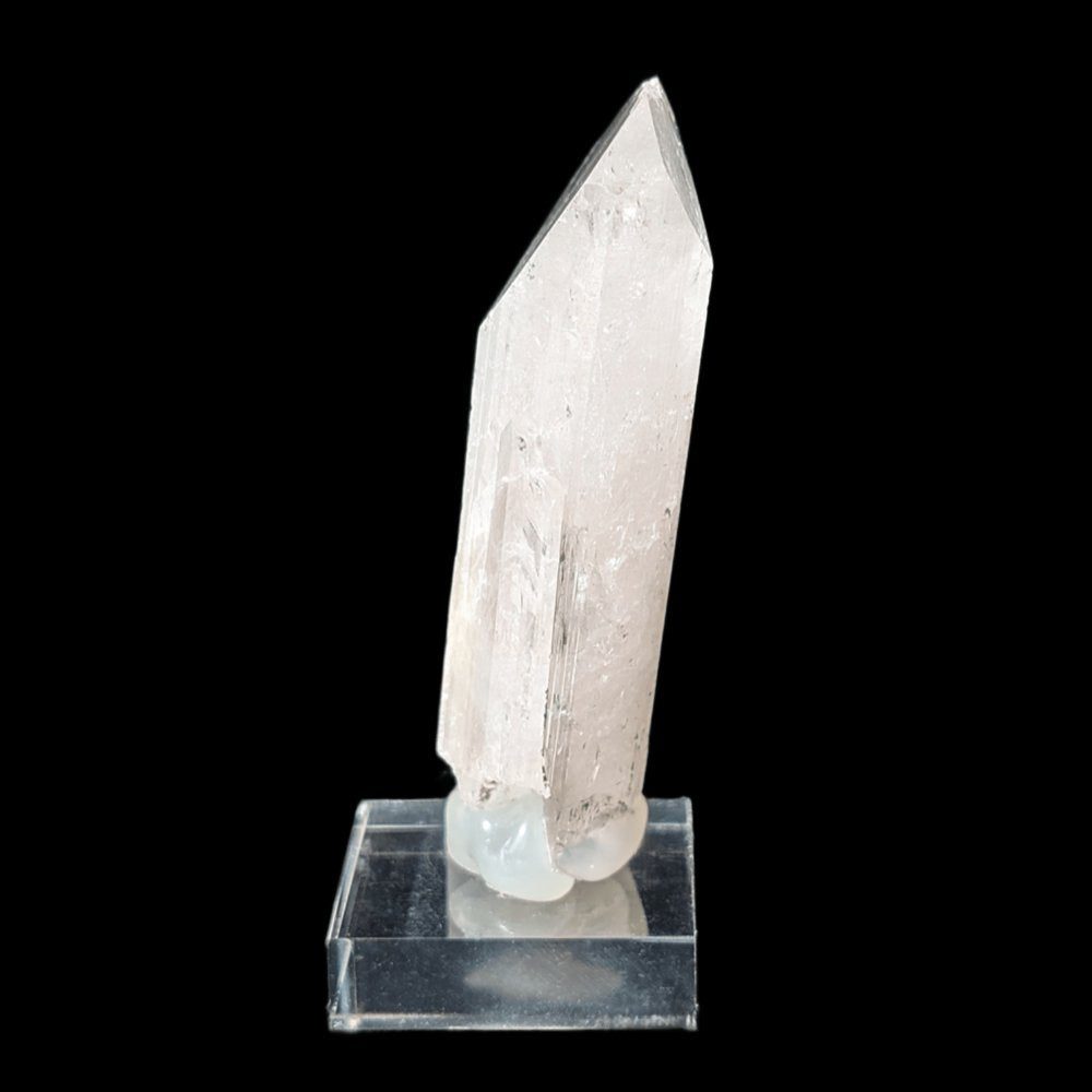 Magnifique cristal naturel de danburite rose rare avec pyrite – vibration très élevée