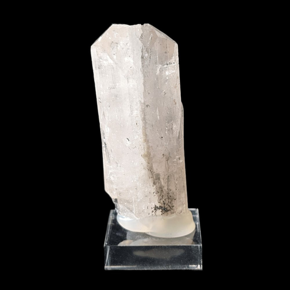 Magnifique cristal naturel de danburite rose rare avec pyrite – vibration très élevée