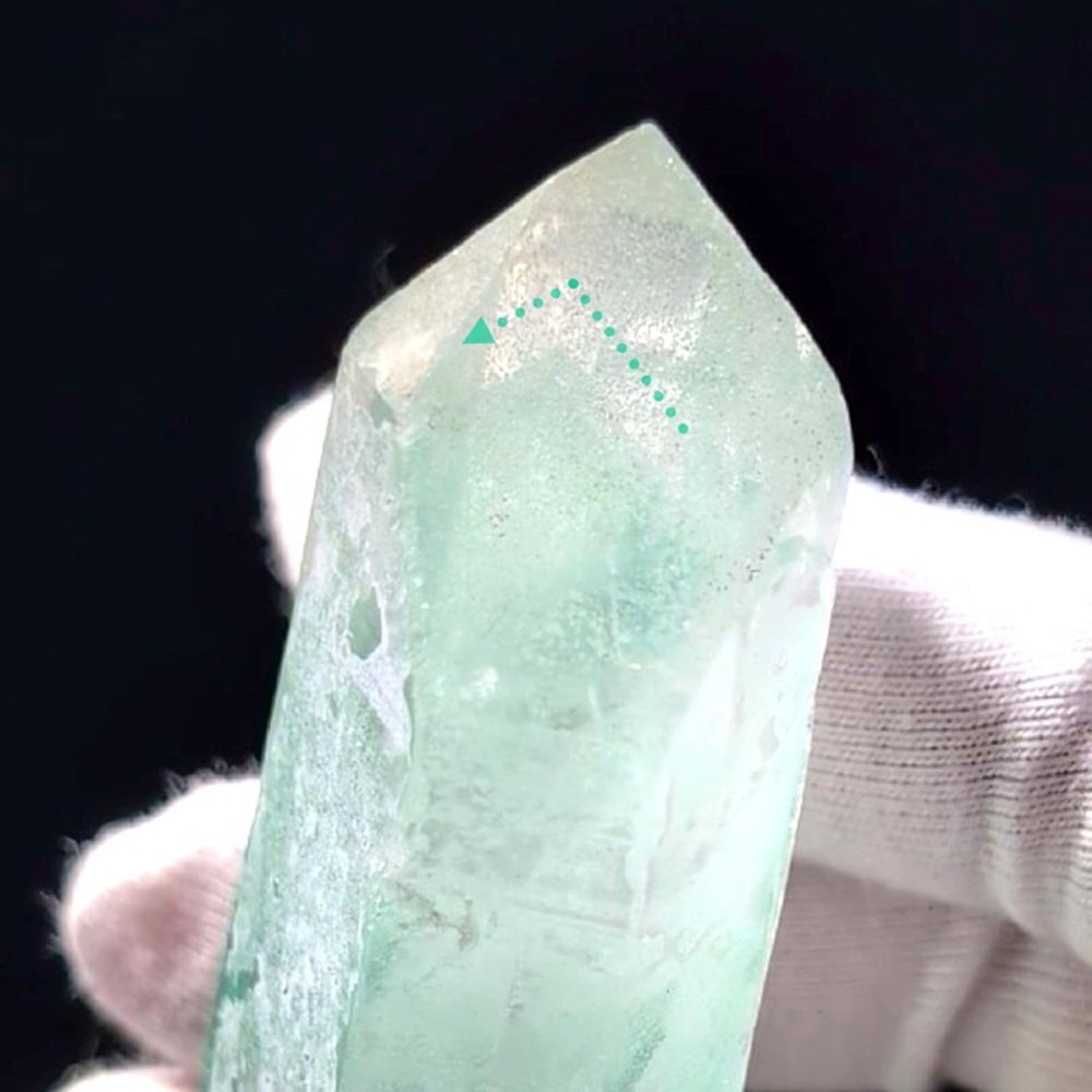 Quartz fantôme vert (Quartz à fuchsite), pierre de guérison exceptionnelle - 1