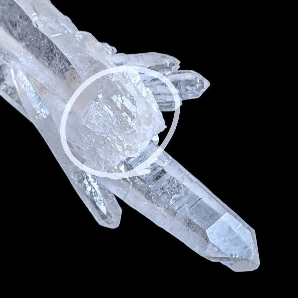 Ange? Vaisseau? Quartz laser d’exception, cristal maître puissant