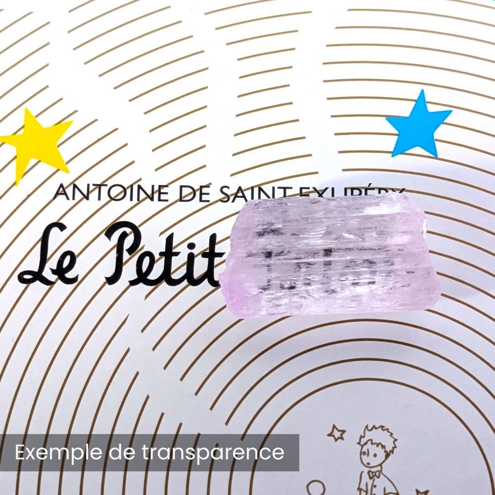 Cristal brut de kunzite, non taillé et de haute qualité - 1