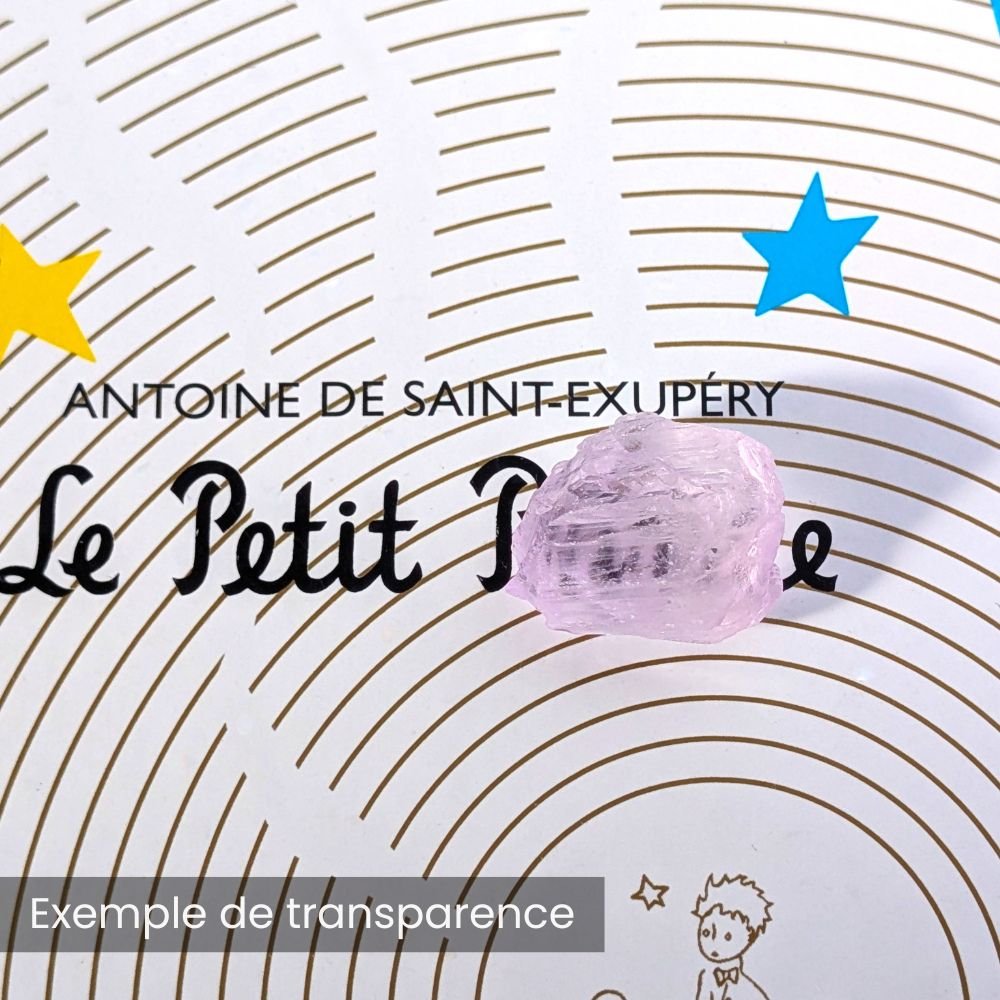 Cristal brut de kunzite, non taillé et de haute qualité - 3