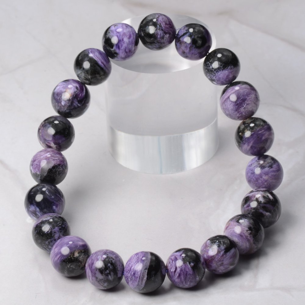 Excellent pour la protection, Bracelet en Charoïte et Aegirine
