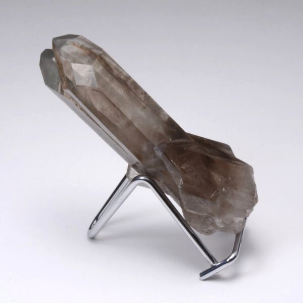 Quartz fumé jumelé d'Afrique du Sud, fantôme, arcs-en-ciel, record keeper