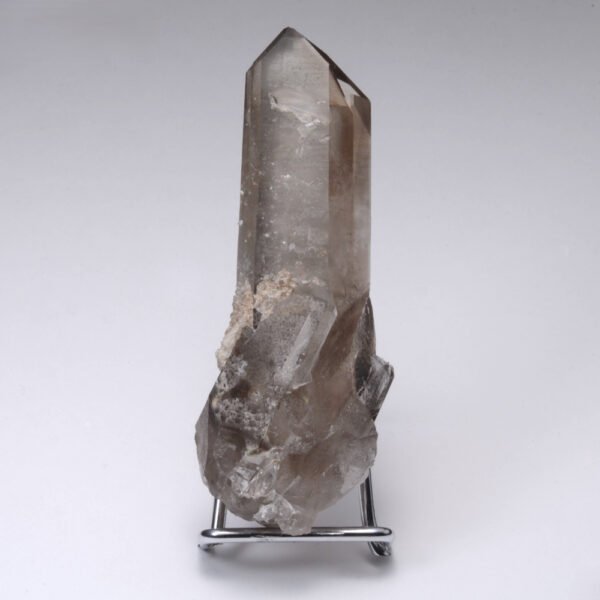 Quartz fumé jumelé d'Afrique du Sud, fantôme, arcs-en-ciel, record keeper